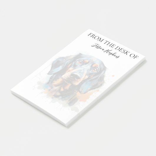 Dachshund Lover Monogrammed Dog Post-it® Notes (Schuin)