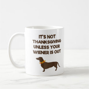 Dachshund Lover Thanksgiving Day Dog Owner Weenie Koffiemok