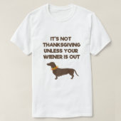 Dachshund Lover Thanksgiving Day Dog Owner Weenie T-shirt (Design voorkant)