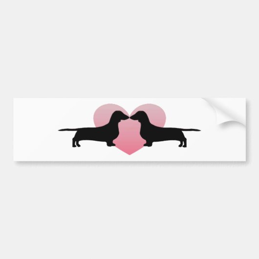 Dachshund Lovers Bumpersticker (Voorkant)