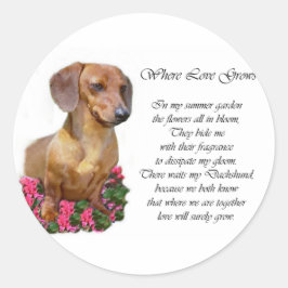 Dachshund Lovers Gifts Ronde Sticker