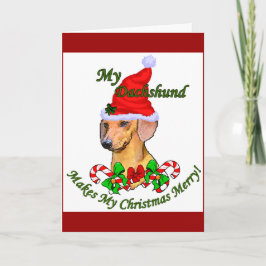 Dachshund Lovers kerstcadeaus Feestdagen Kaart