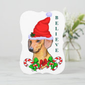 Dachshund Lovers Kerstmis Feestdagenkaart (Staand voorkant)