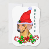 Dachshund Lovers Kerstmis Feestdagenkaart (Voorkant)