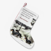 Dachshund Lovers Kerstmis Kleine Kerstsok (Voorkant (Hangend))
