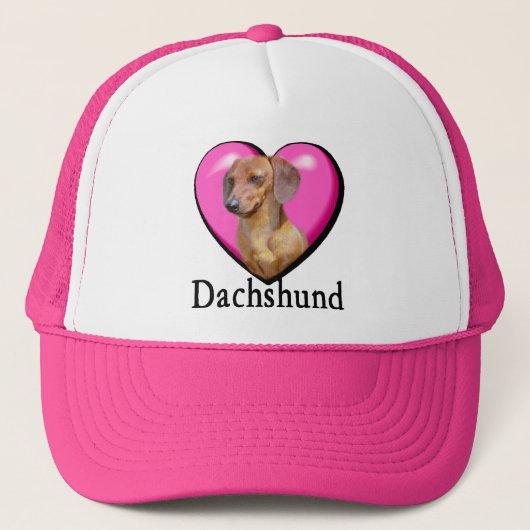 Dachshund Lovers Valentijnse Trucker Pet (Voorkant)