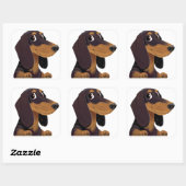 Dachshund Lovers Vierkante Sticker (Vel)