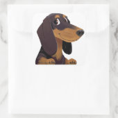 Dachshund Lovers Vierkante Sticker (Tas)