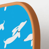 Dachshund Loving Pickleball Gift Blauw Pickleball Paddle (Links Detail)