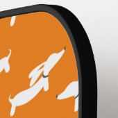 Dachshund Loving Pickleball Sinaasappel Pickleball Paddle (Links Detail)