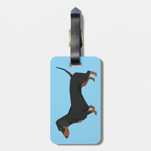 Dachshund Luggage Tag Bagagelabel (Achterkant verticaal)