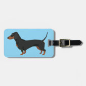 Dachshund Luggage Tag Bagagelabel (Voorkant horizontaal)