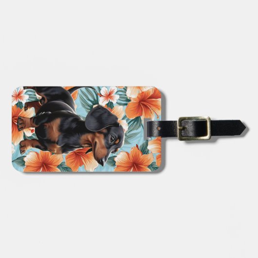 Dachshund Luggage Tags Bagagelabel (Voorkant horizontaal)