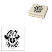 Dachshund Maak Je Eigen 2.5" x 2.5" Rubber Stempel (Gestempeld)