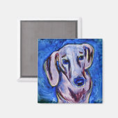 Dachshund Magnet - Lavender Doxie (Voorkant / Achterkant)