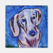 Dachshund Magnet - Lavender Doxie (Voorkant)