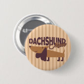 Dachshund Mam, 2¼ Inch Round Button (Voorkant /achterkant)