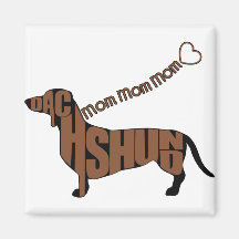 Dachshund Mam - Black en Tan Doxie - Heart Leash