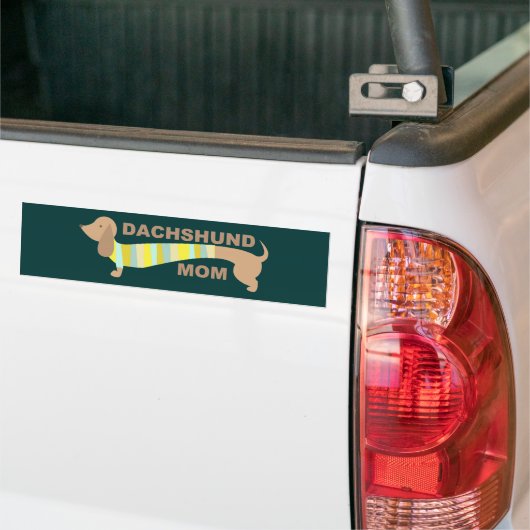 Dachshund Mam Bumpersticker (Op Truck)