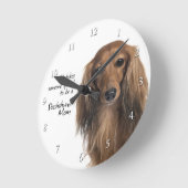 Dachshund Mam Clock Ronde Klok (Hoek)