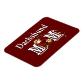 Dachshund Mam Gifts Magneet (Linkerzijde)
