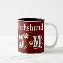 Dachshund Mam Gifts Tweekleurige Koffiemok
