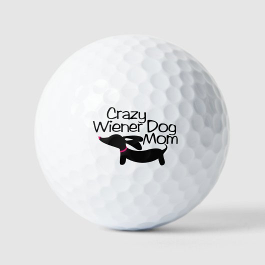 Dachshund Mam Golfer Gift voor Wiener Dog Moms Golfballen (Voorkant)