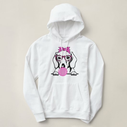 Dachshund Mam met bellengombril T-Sh Hoodie (Design voorkant)