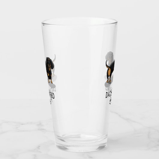 Dachshund Mam (S black & tan) Cute dog mama Glas (Links)