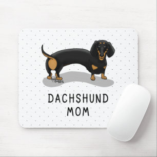 Dachshund Mam (S black & tan) - Cute dog mama Muismat
