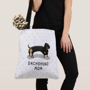 Dachshund Mam (S black & tan) Cute dog mama Tote Bag