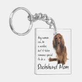 Dachshund Mam Sleutelhanger (Voorkant Links)