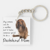 Dachshund Mam Sleutelhanger (Achterkant)