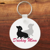 Dachshund Mam Sleutelhanger (Voorkant)
