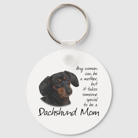 Dachshund Mam Sleutelhanger (Voorkant)