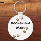 Dachshund Mam Sleutelhanger (Voorkant)