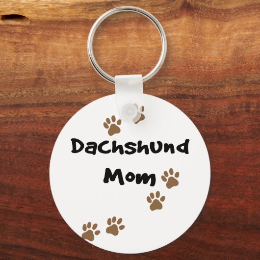 Dachshund Mam Sleutelhanger (Voorkant)