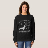 Dachshund Mam Sweatshirt Birthday Dog Mama Gifts (Voorkant volledig)