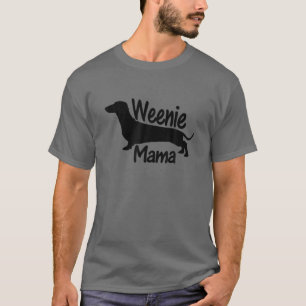 Dachshund Mam Weiner Hond Grappig Weenie Mama T-shirt