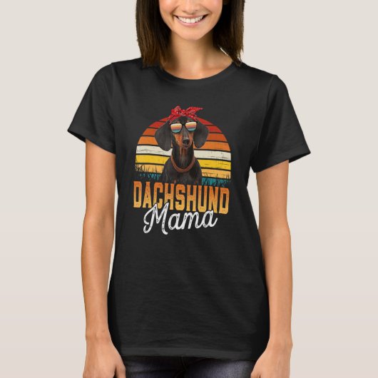 Dachshund Mama Best Dachshund Mam Ever Moeder Da T-shirt (Voorkant)