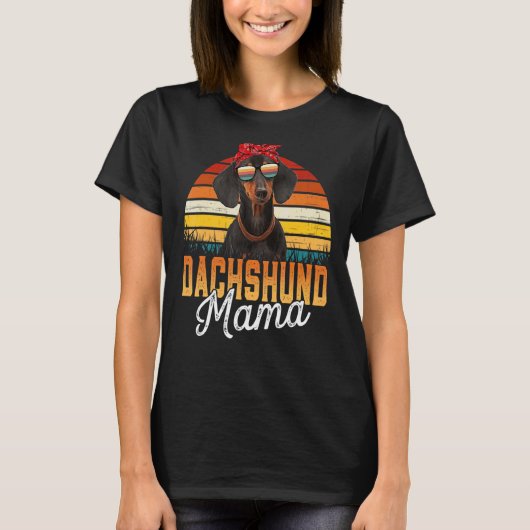 Dachshund Mama Best Dachshund Mam Ever Moeder Da T-shirt (Voorkant)