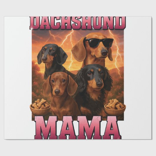 Dachshund Mama Cadeaupapier (Vlak)