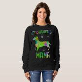 Dachshund Mama Colorful Dog Mama Trui (Voorkant volledig)