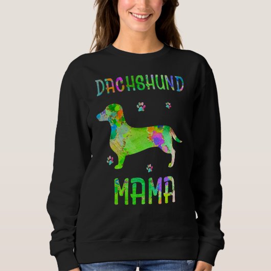 Dachshund Mama Colorful Dog Mama Trui (Voorkant)