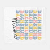 Dachshund Mama Fleece Deken (Voorkant (Horizontaal))