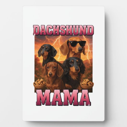 Dachshund Mama Fotoplaat (voorkant)