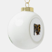 Dachshund Mama Keramische Bal Ornament (Links)