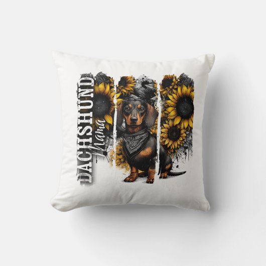 Dachshund Mama Kussen (Voorkant)