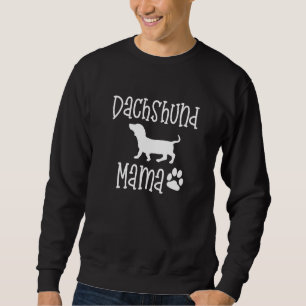 Dachshund Mama Proud Doxie Hondenras Paw Print Cut Trui