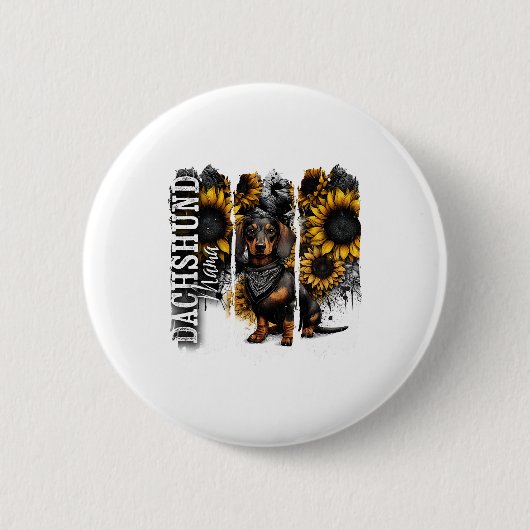 Dachshund Mama Ronde Button 5,7 Cm (Voorkant)